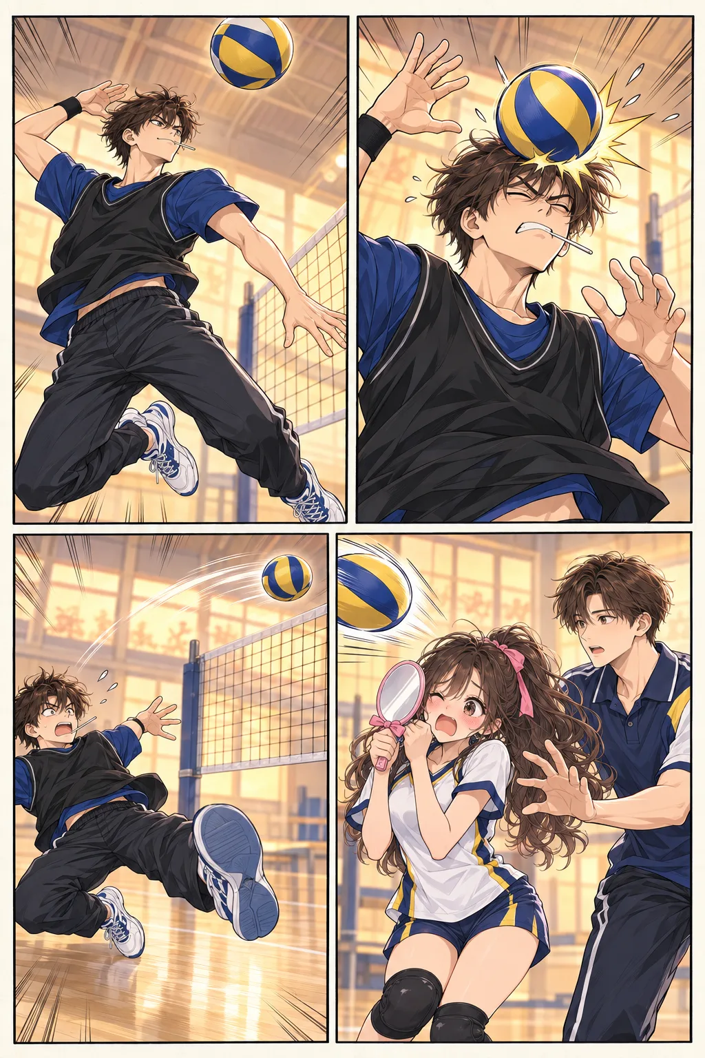 การ์ตูนหน้า 6: ลูกตบของบอยพลาดเป้า