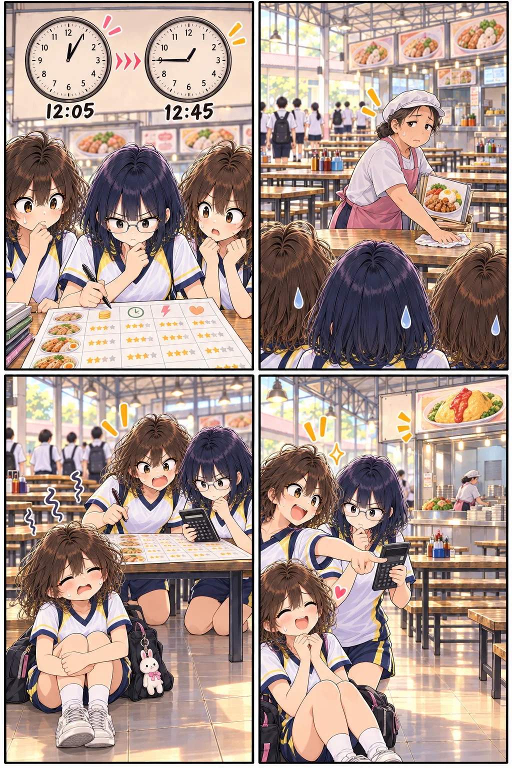 การ์ตูนหน้า 7: เวลาพักใกล้หมดในโรงอาหาร